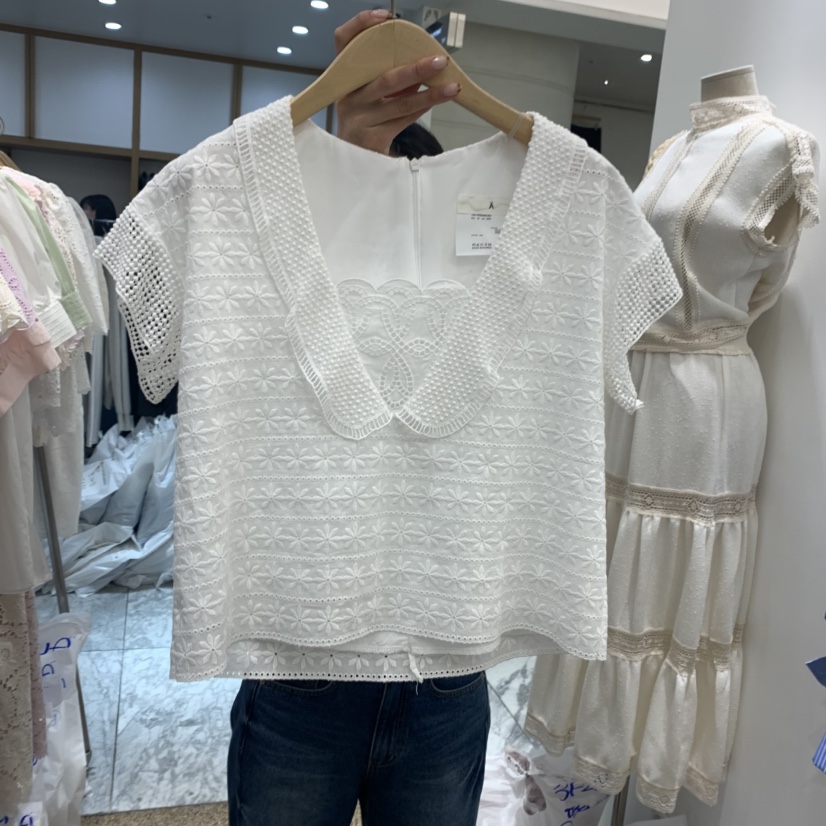 A東大門實拍女裝新品熱賣職業時尚25春夏推薦人氣襯衫蕾絲衫A STORE襯衫/蕾絲衫圖色1