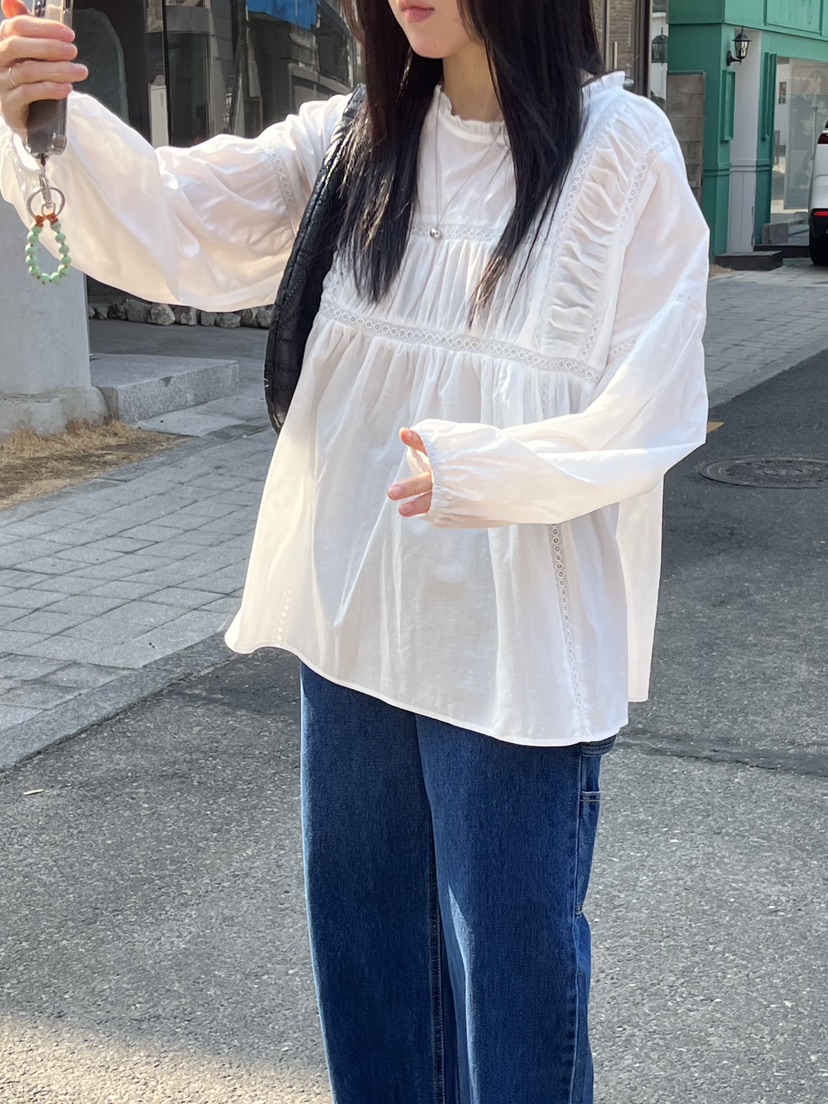 EDITORI東大門直郵女裝新款休閑時尚真品職業人氣襯衫蕾絲衫EDITORI襯衫/蕾絲衫