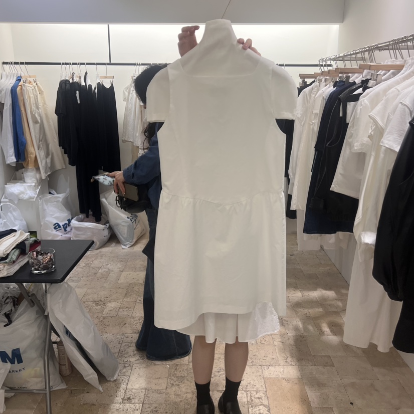 A Flan東大門直郵女裝新品休閑推薦真品熱賣時尚連衣裙紐扣AFN/A Flan連衣裙