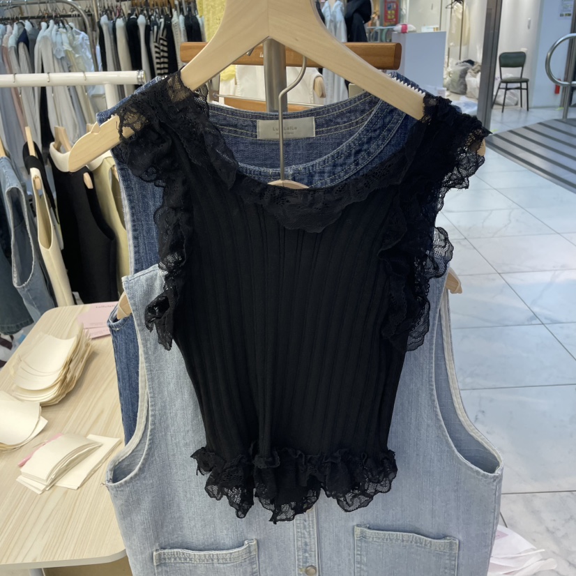 LULULALLA韓國直郵女裝新品推薦熱賣人氣真品休閑25春夏吊帶背心LULULALLA吊帶/背心
