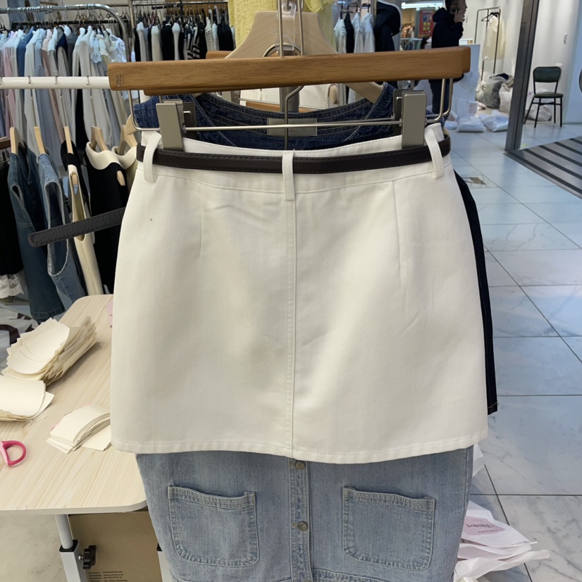 LULULALLA東大門直郵女士新品時尚熱賣休閑25春夏人氣短裙腰帶LULULALLA短裙