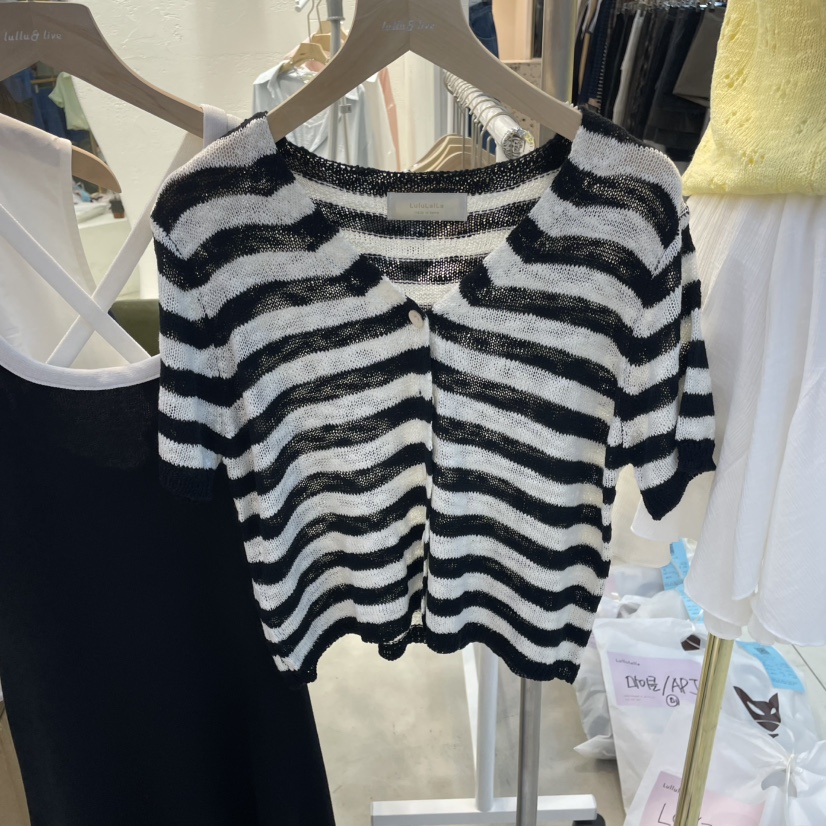 LULULALLA東大門實拍女裝新品真品25春夏休閑職業推薦針織衫LULULALLA針織衫