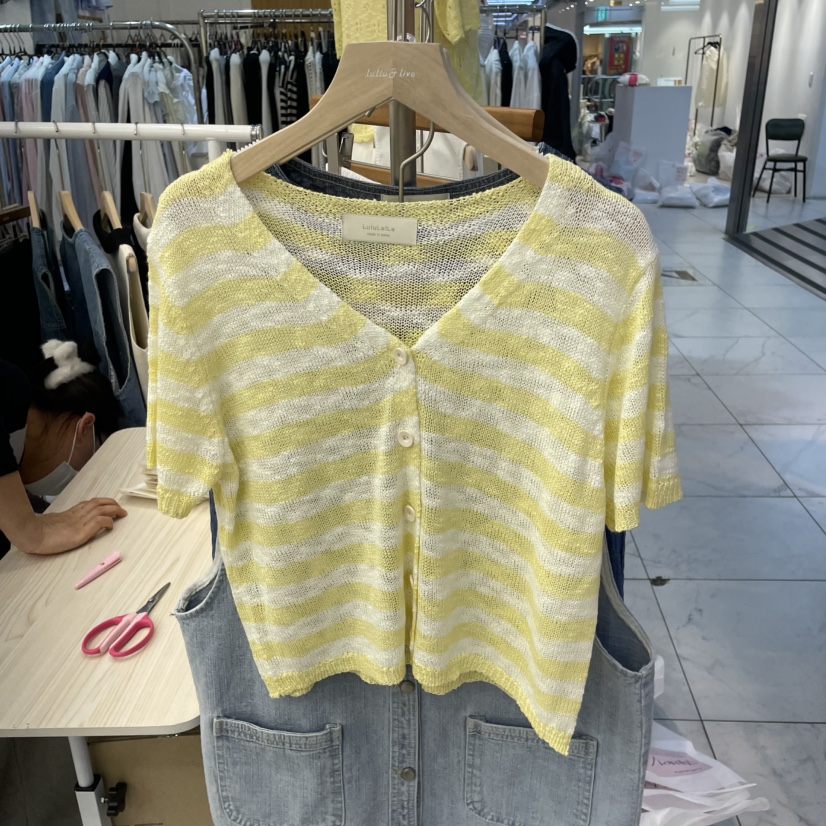 LULULALLA東大門實拍女裝新品真品25春夏休閑職業推薦針織衫LULULALLA針織衫圖色2