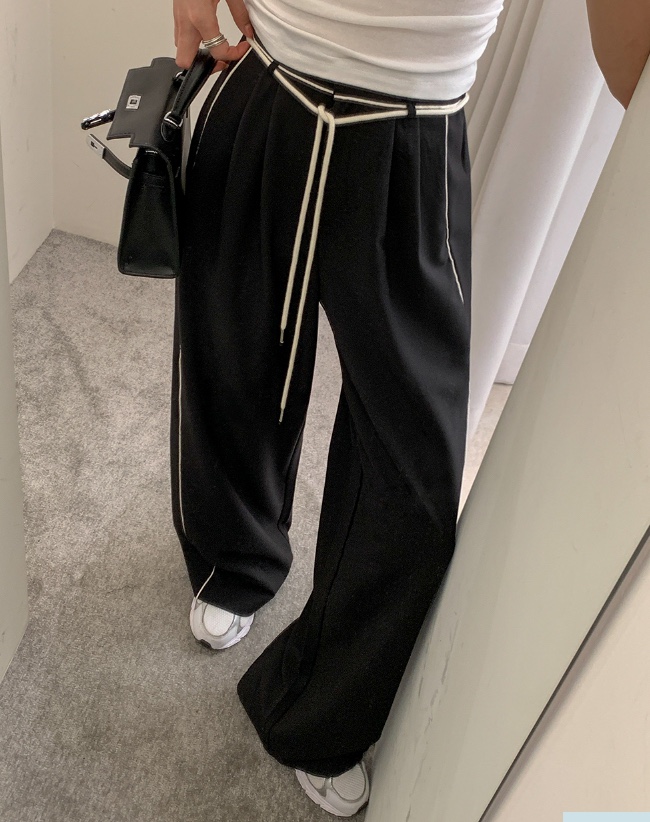 CLOTH東大門直郵女裝新品熱賣人氣真品時尚推薦休閑褲含腰繩CLOTH休閑褲