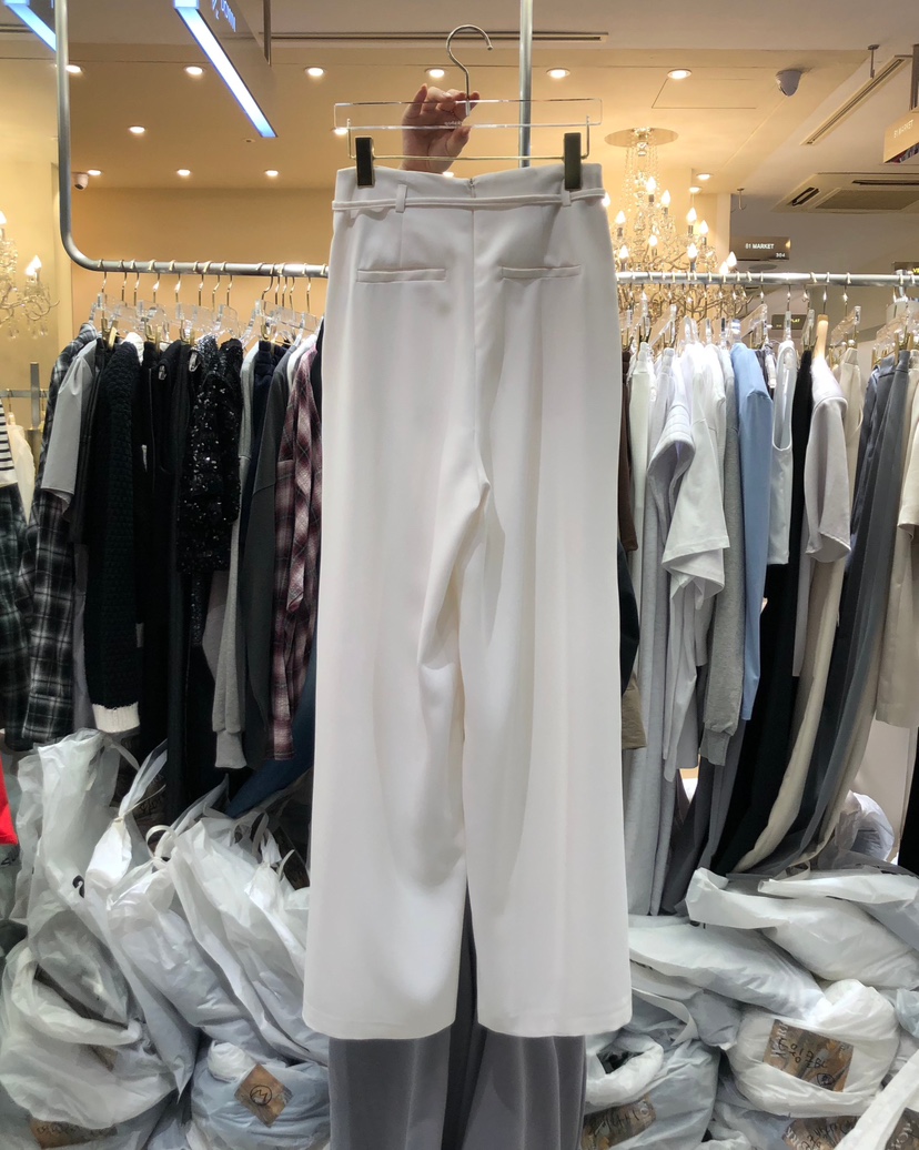WORK SHOP韓國直郵女士新款時尚休閑熱賣真品休閑褲含腰繩Work_shop休閑褲