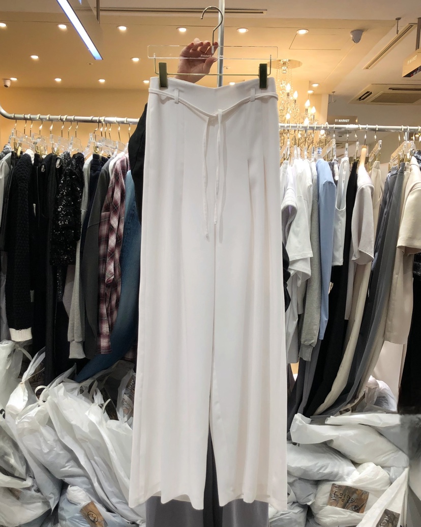 WORK SHOP韓國直郵女士新款時尚休閑熱賣真品休閑褲含腰繩Work_shop休閑褲