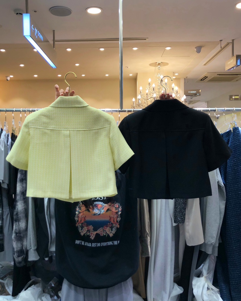 WORK SHOP東大門直郵女士新款職業時尚休閑真品夾克粗花呢Work_shop夾克