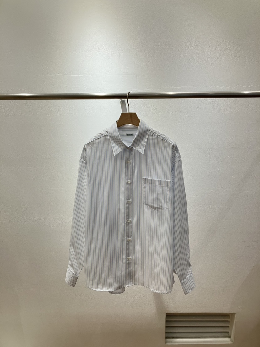 FL LANEL東大門直郵女裝新品25春夏休閑人氣襯衫蕾絲衫條紋FL LANEL襯衫/蕾絲衫