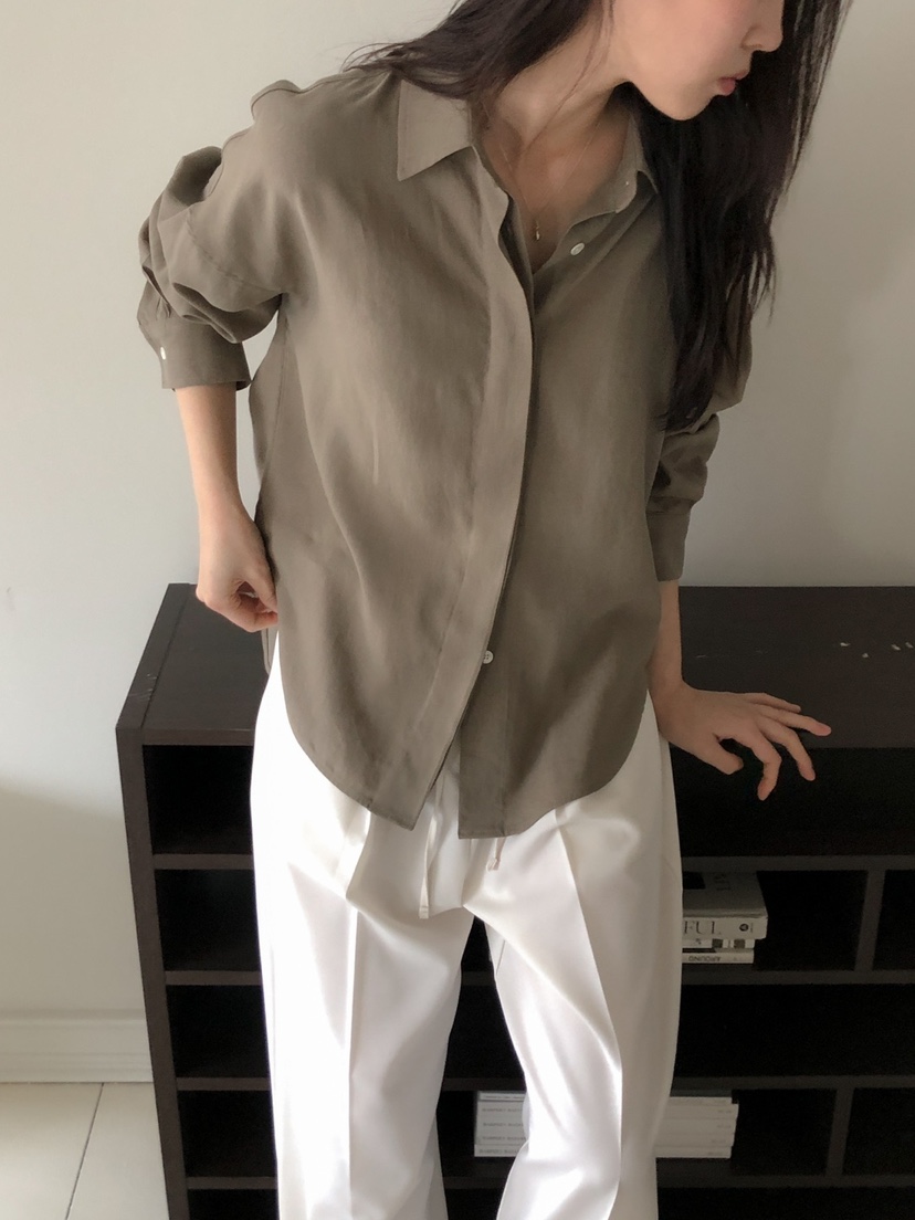 LONG PEAK韓國代購女士新品熱賣休閑人氣推薦襯衫蕾絲衫亞麻LONG PEAK襯衫/蕾絲衫