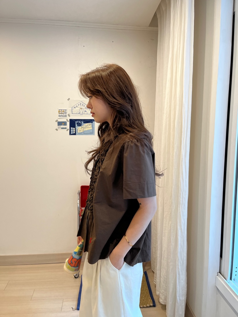 AT NOTE東大門代購女裝新款時尚推薦真品25春夏襯衫蕾絲衫AT NOTE襯衫/蕾絲衫