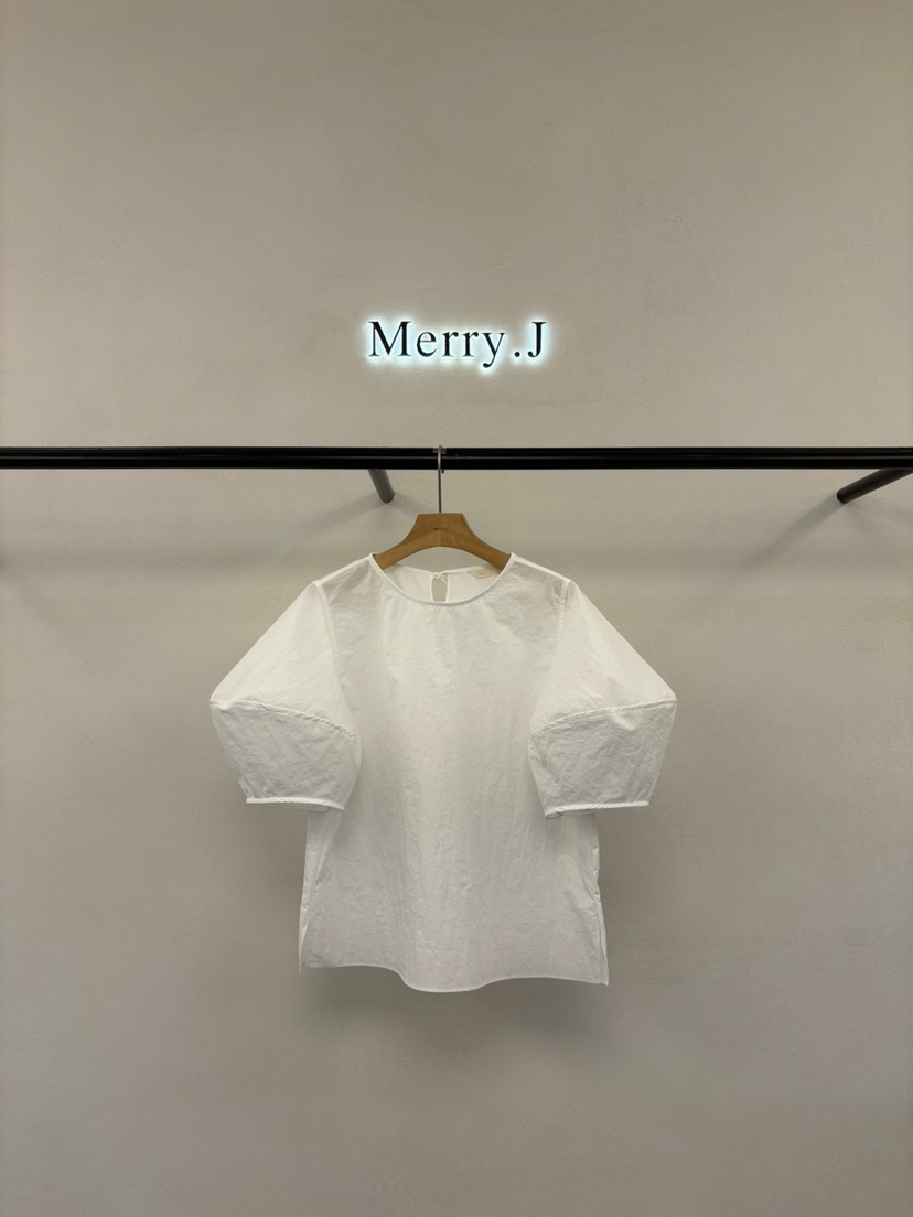 MERRY-J韓國直郵女士新款25春夏時尚熱賣職業真品襯衫蕾絲衫MERRY-J襯衫/蕾絲衫圖色2