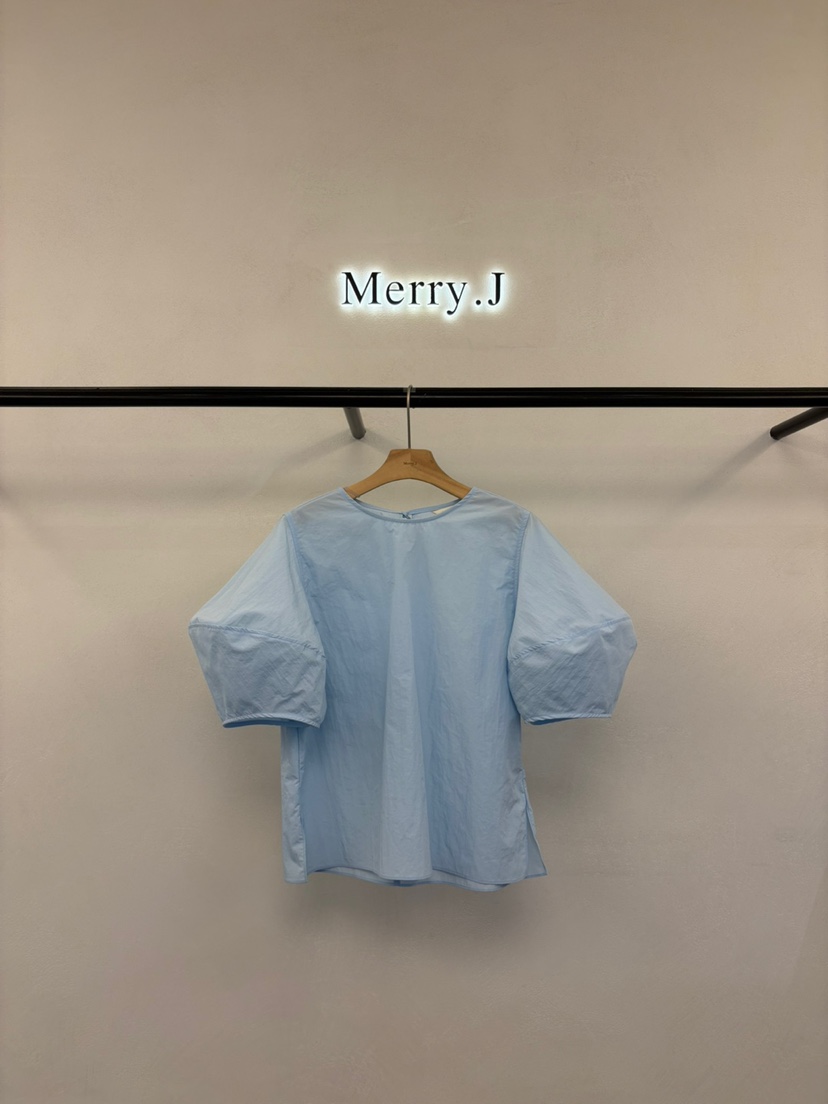 MERRY-J韓國直郵女士新款25春夏時尚熱賣職業真品襯衫蕾絲衫MERRY-J襯衫/蕾絲衫圖色3