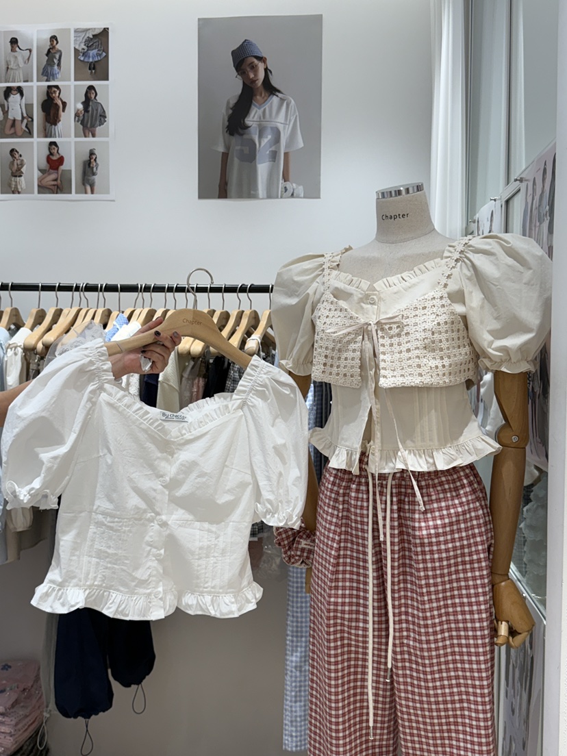 BY CHAPTER韓國代購女士新款25春夏熱賣人氣職業襯衫蕾絲衫BY Chapter襯衫/蕾絲衫