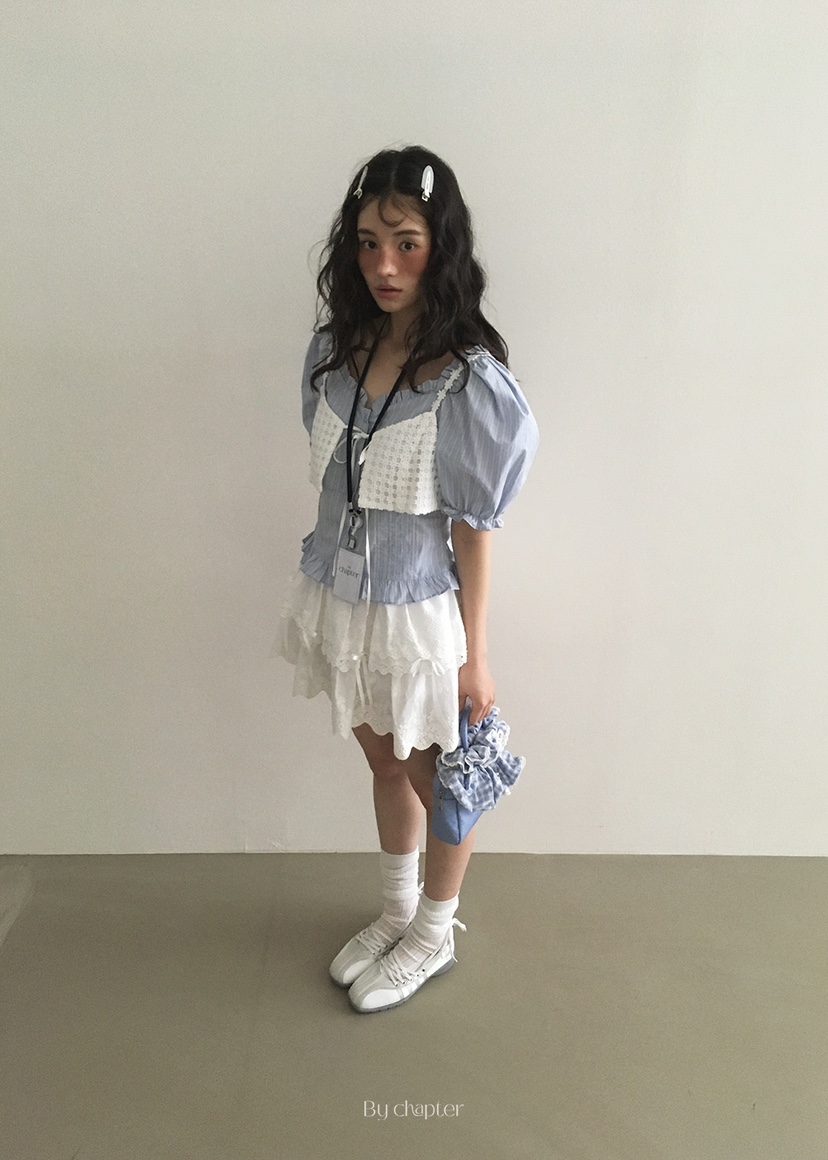 BY CHAPTER韓國代購女士新款25春夏熱賣人氣職業襯衫蕾絲衫BY Chapter襯衫/蕾絲衫