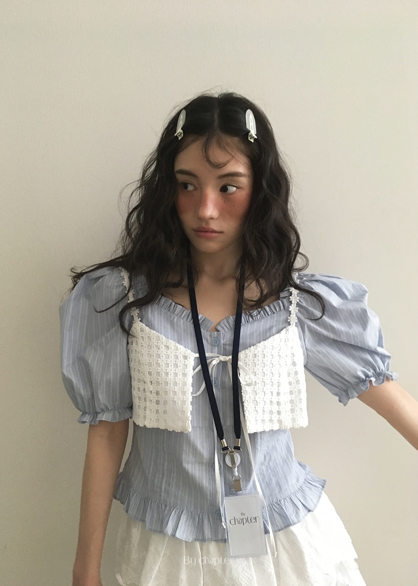 BY CHAPTER韓國代購女士新款25春夏熱賣人氣職業襯衫蕾絲衫BY Chapter襯衫/蕾絲衫