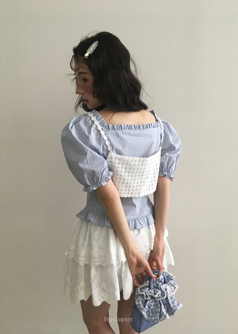 BY CHAPTER韓國代購女士新款25春夏熱賣人氣職業襯衫蕾絲衫BY Chapter襯衫/蕾絲衫