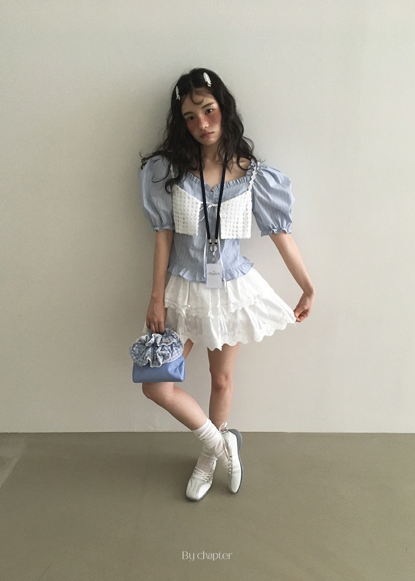 BY CHAPTER韓國代購女士新款25春夏熱賣人氣職業襯衫蕾絲衫BY Chapter襯衫/蕾絲衫