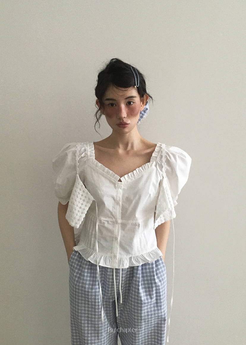 BY CHAPTER韓國代購女士新款25春夏熱賣人氣職業襯衫蕾絲衫BY Chapter襯衫/蕾絲衫