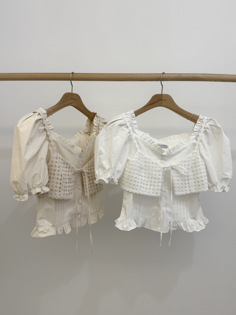 BY CHAPTER韓國代購女士新款25春夏熱賣人氣職業襯衫蕾絲衫BY Chapter襯衫/蕾絲衫