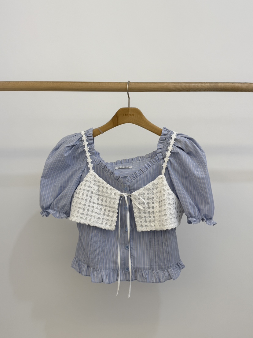 BY CHAPTER韓國代購女士新款25春夏熱賣人氣職業襯衫蕾絲衫BY Chapter襯衫/蕾絲衫