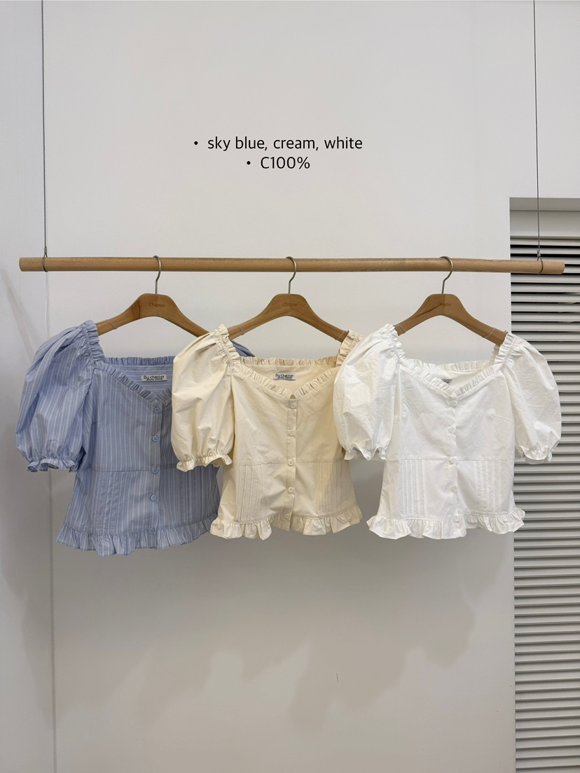 BY CHAPTER韓國代購女士新款25春夏熱賣人氣職業襯衫蕾絲衫BY Chapter襯衫/蕾絲衫圖色2