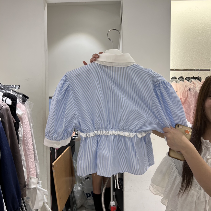 TYCHE直郵韓國代購㊣女裝新款推薦休閑25春夏熱賣襯衫蕾絲衫TYCHE襯衫/蕾絲衫