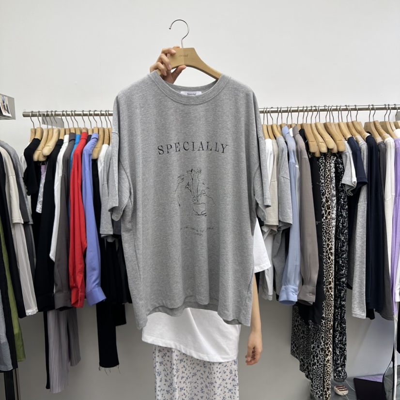 SPECIAL韓國㊣直郵東大門代購女裝新款休閑熱賣25春夏人氣T恤SPECIALT恤圖色3