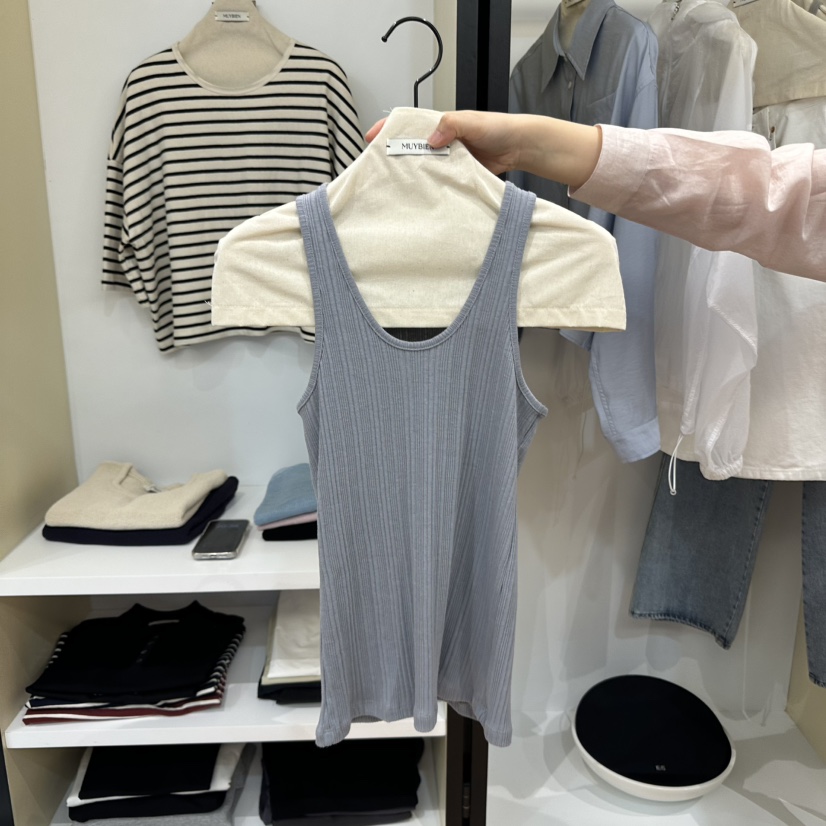 MUYBIEN韓國直郵㊣女裝新品時尚熱賣人氣25春夏推薦吊帶背心MUYBIEN吊帶/背心圖色2