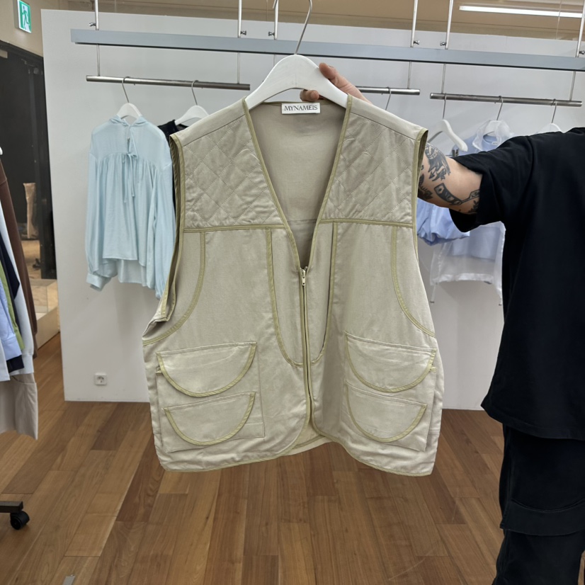 MYNAMEIS韓國直郵女士新品熱賣推薦真品時尚人氣職業25春夏馬甲MYNAMEIS馬甲圖色1