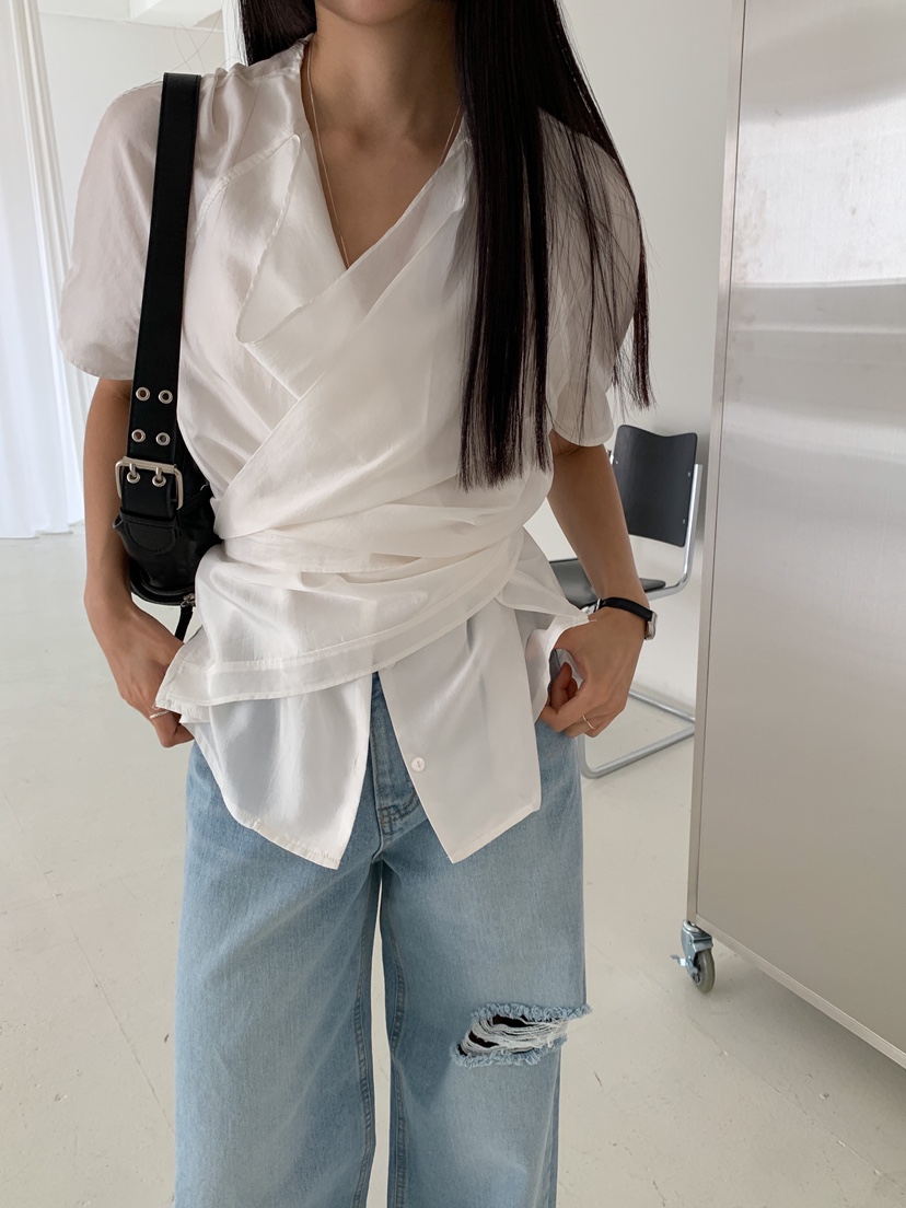 GOYOU直郵韓國代購㊣女裝新品休閑時尚推薦熱賣人氣襯衫蕾絲衫de goyou襯衫/蕾絲衫