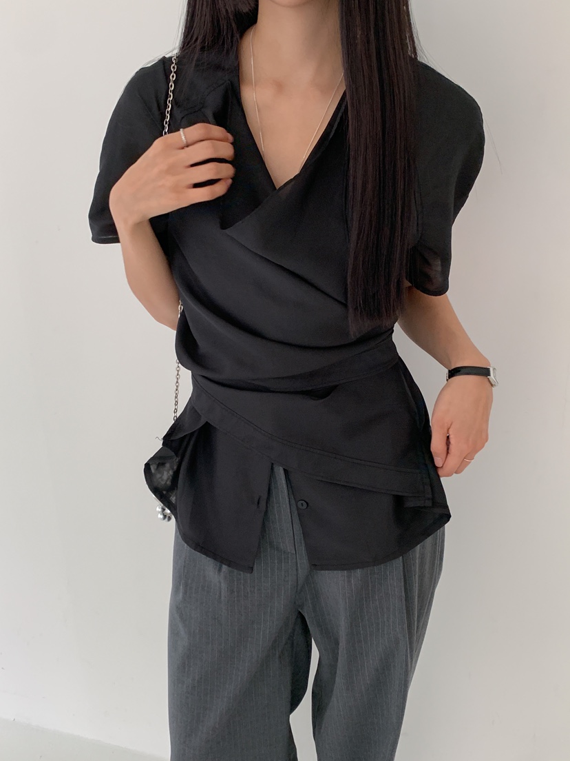 GOYOU直郵韓國代購㊣女裝新品休閑時尚推薦熱賣人氣襯衫蕾絲衫de goyou襯衫/蕾絲衫