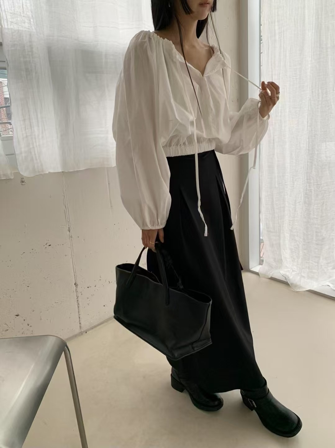 HANDER韓國直郵㊣女裝新款推薦休閑熱賣25春夏人氣時尚長裙HANDER長裙
