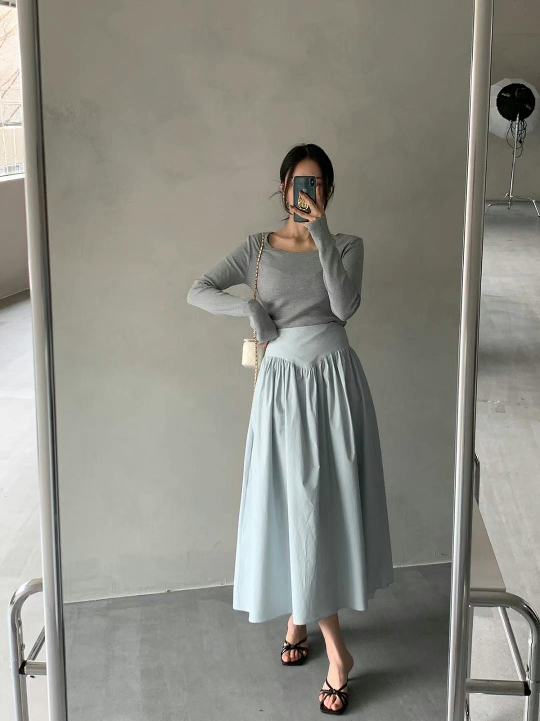 GLOWY韓國直郵㊣東大門實拍女裝新款熱賣25春夏人氣推薦長裙GLOWY長裙
