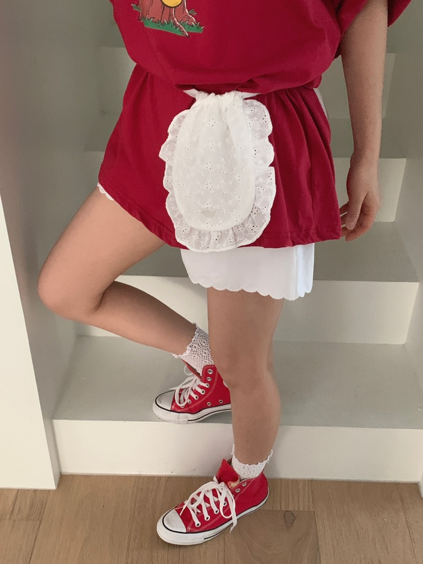 JKICHI韓國直郵㊣東大門實拍女裝新款人氣熱賣休閑腰包蕾絲JKICHI腰包