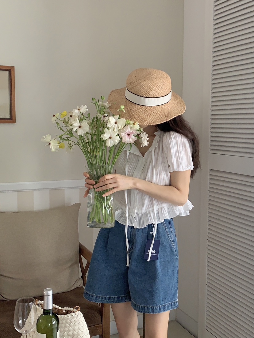 FORMSTUDIO韓國直郵㊣東大門實拍女裝新款休閑熱賣襯衫蕾絲衫FORMSTUDIO襯衫/蕾絲衫