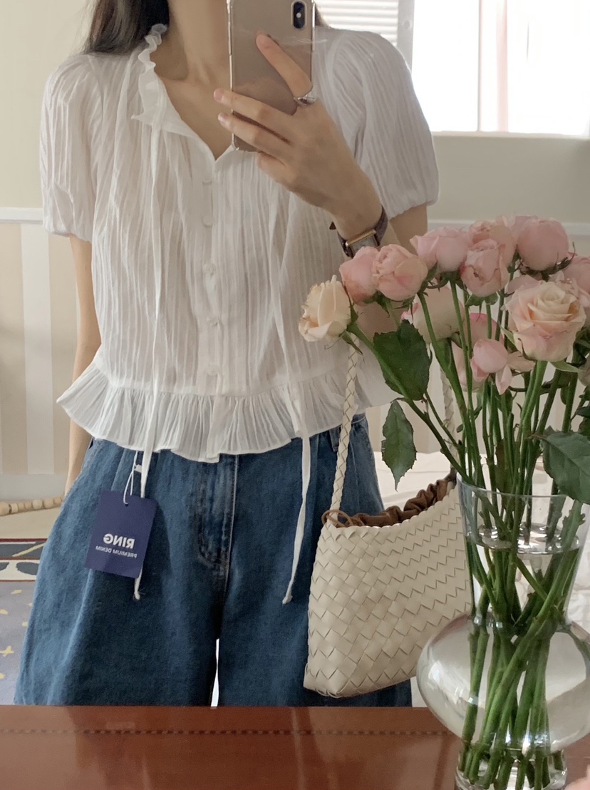 FORMSTUDIO韓國直郵㊣東大門實拍女裝新款休閑熱賣襯衫蕾絲衫FORMSTUDIO襯衫/蕾絲衫