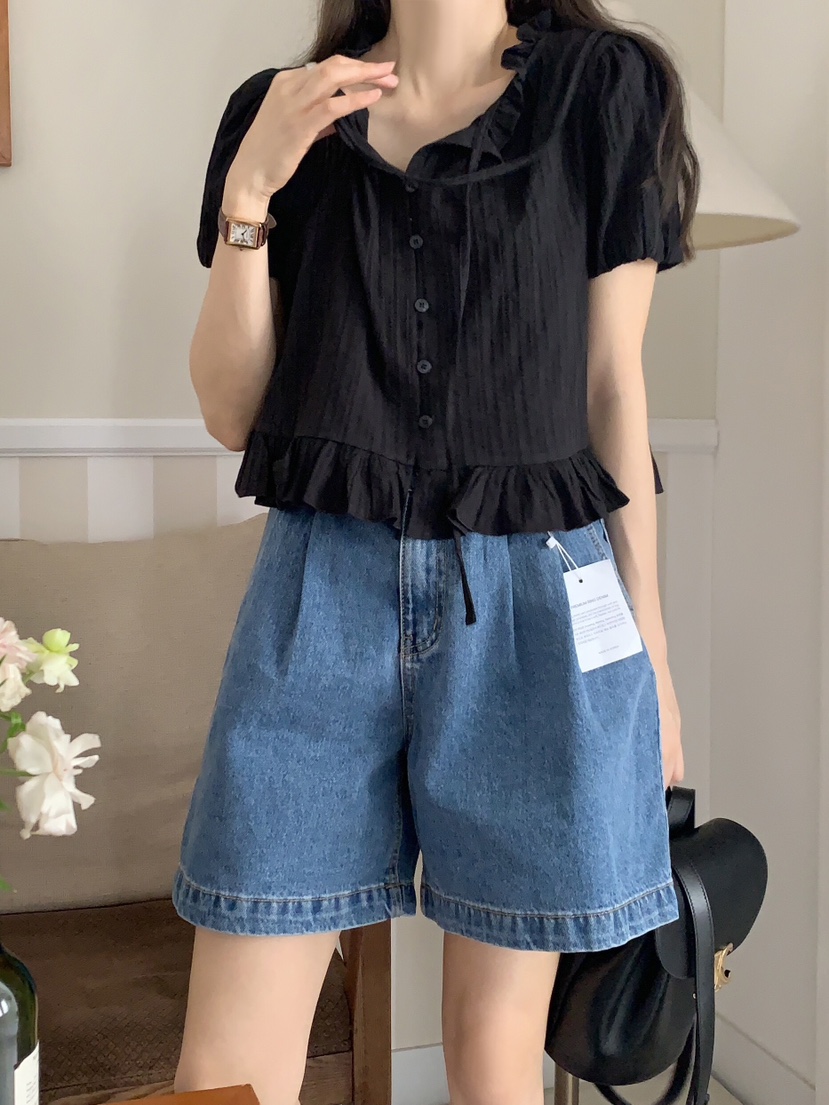 FORMSTUDIO韓國直郵㊣東大門實拍女裝新款休閑熱賣襯衫蕾絲衫FORMSTUDIO襯衫/蕾絲衫圖色2
