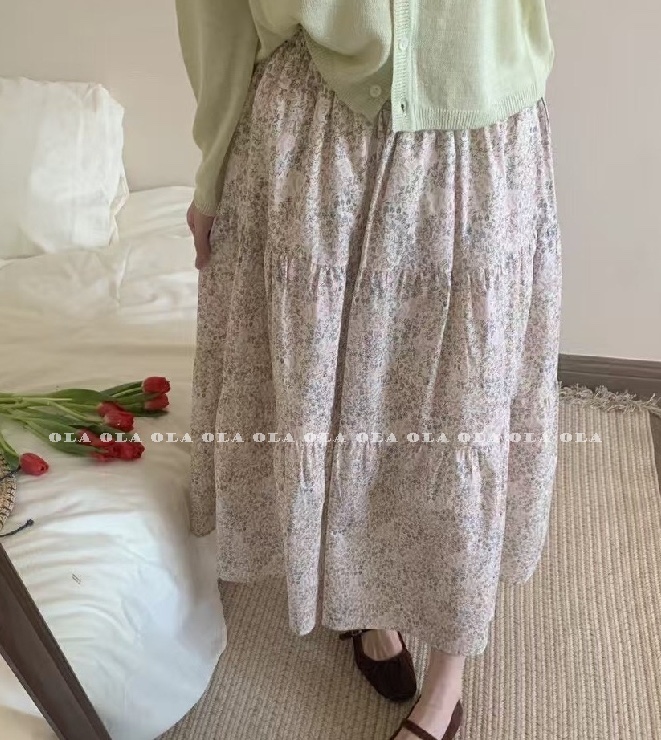 OLA直郵韓國代購㊣女裝新品人氣25春夏推薦休閑熱賣時尚長裙mellor/OLA長裙