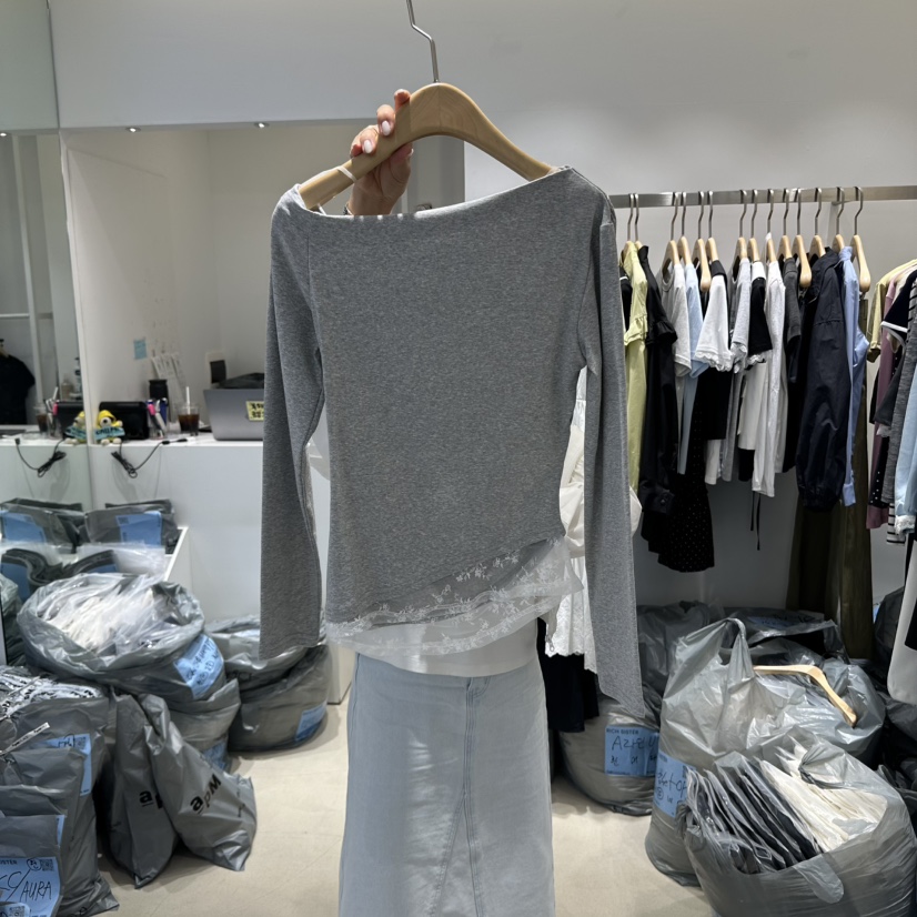 RICH SISTER直郵韓國代購㊣女裝新品休閑推薦人氣熱賣長袖T恤RICH SISTER長袖T恤