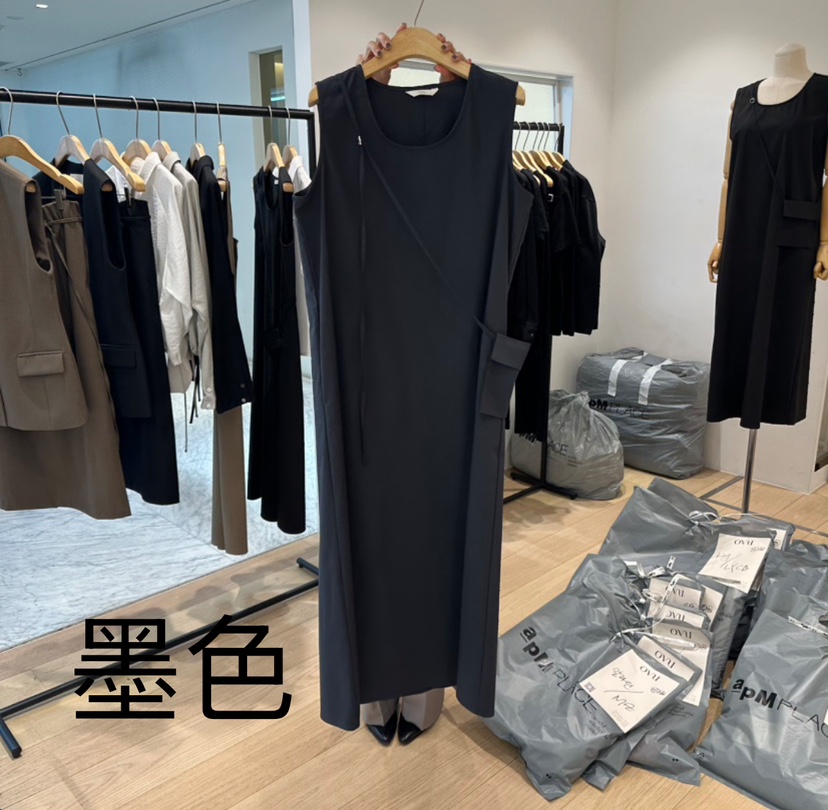 OVU韓國直郵㊣女裝新品推薦休閑25春夏熱賣人氣連衣裙含小包OVU連衣裙圖色2