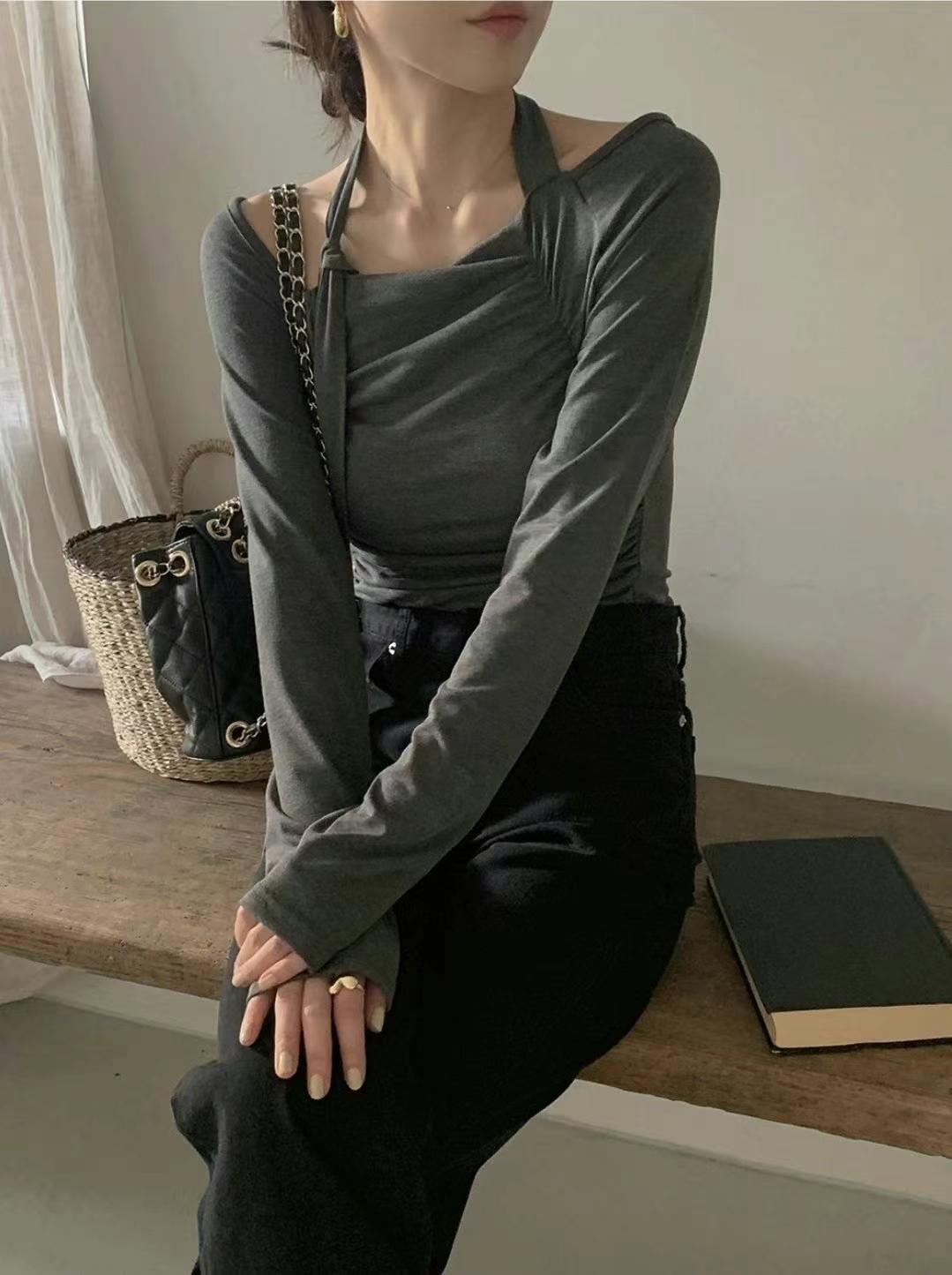 AFARRIER韓國直郵㊣女裝新款時尚人氣25春夏熱賣推薦長袖T恤AFARRIER長袖T恤圖色5