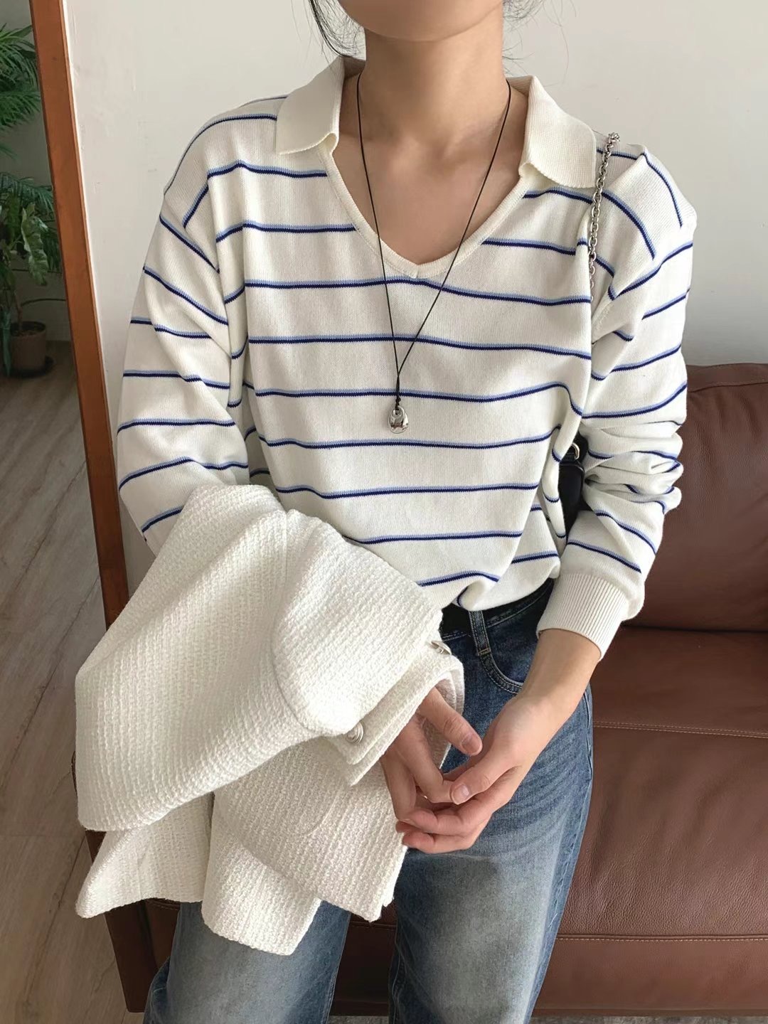 LIBERTY韓國直郵㊣東大門實拍女裝新款熱賣休閑人氣時尚針織衫LIBERTY針織衫