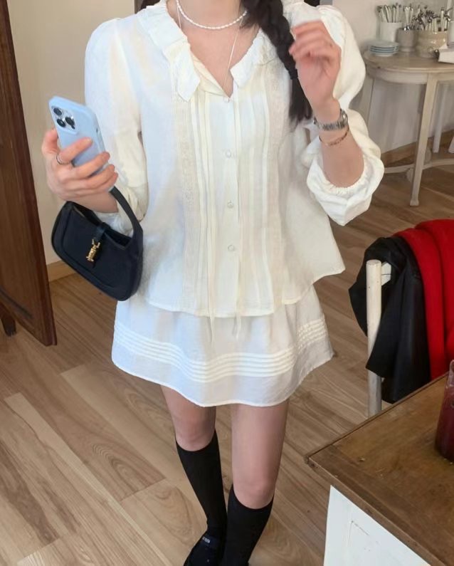 HAVE韓國直郵㊣女裝新款時尚人氣休閑熱賣推薦25春夏襯衫蕾絲衫HAVE襯衫/蕾絲衫