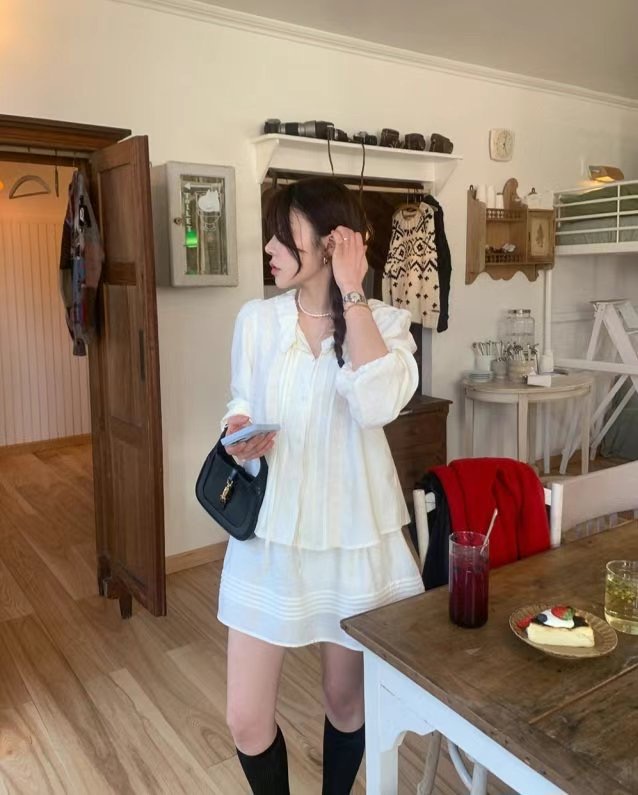 HAVE韓國直郵㊣女裝新款時尚人氣休閑熱賣推薦25春夏襯衫蕾絲衫HAVE襯衫/蕾絲衫