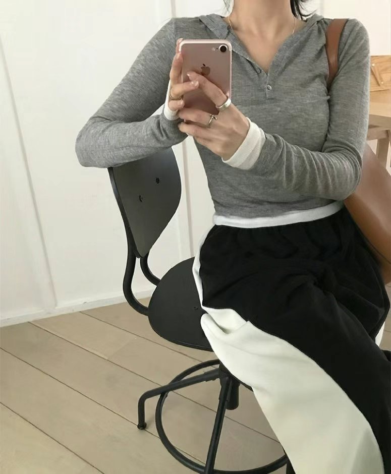 HAVE韓國直郵㊣東大門實拍女裝新品熱賣休閑推薦人氣長袖T恤HAVE長袖T恤