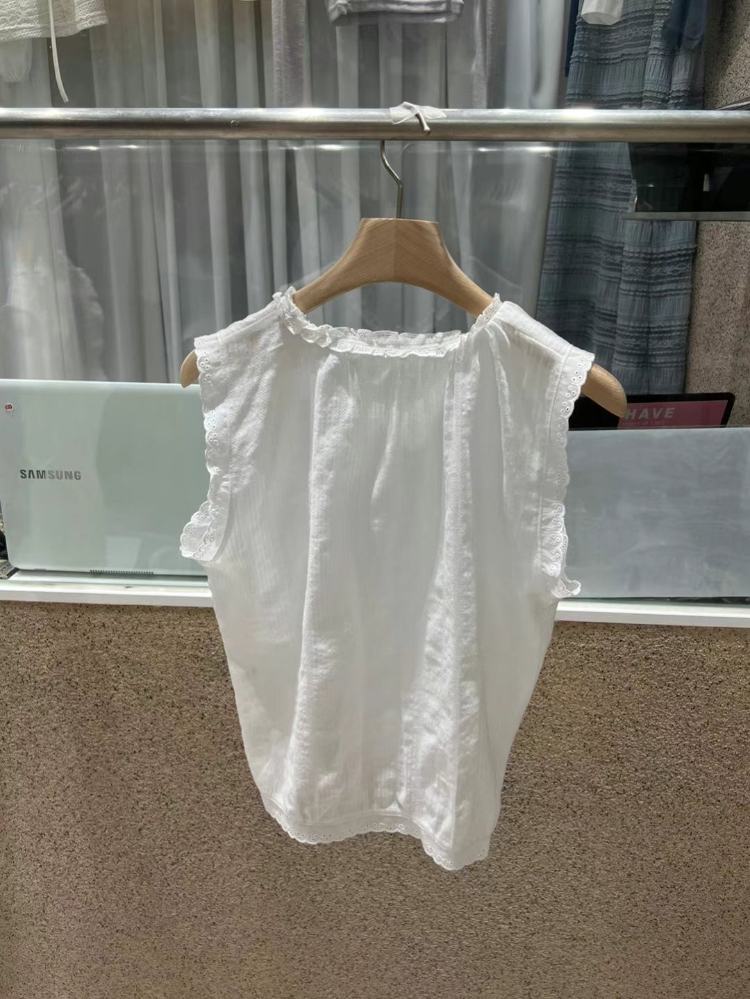 HAVE韓國㊣直郵東大門代購女裝新款25春夏熱賣人氣襯衫蕾絲衫HAVE襯衫/蕾絲衫