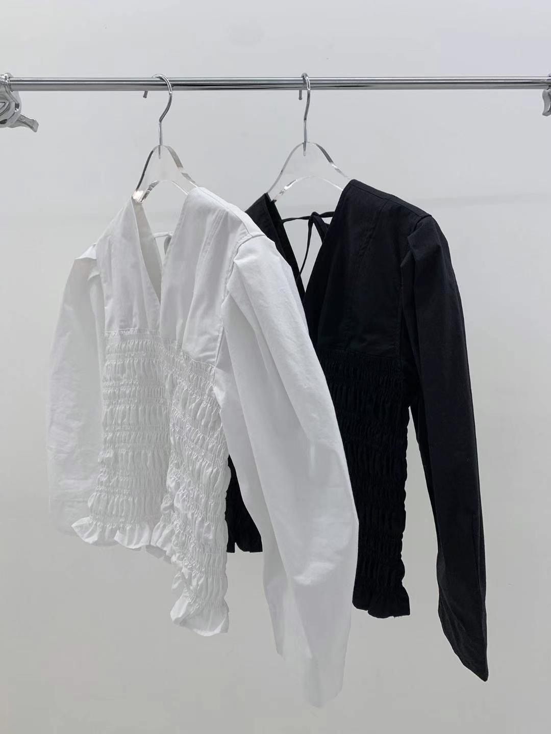 LIBERTE-OT韓國直郵㊣女裝新品休閑時尚25春夏推薦襯衫蕾絲衫RETHINK襯衫/蕾絲衫圖色2左二色