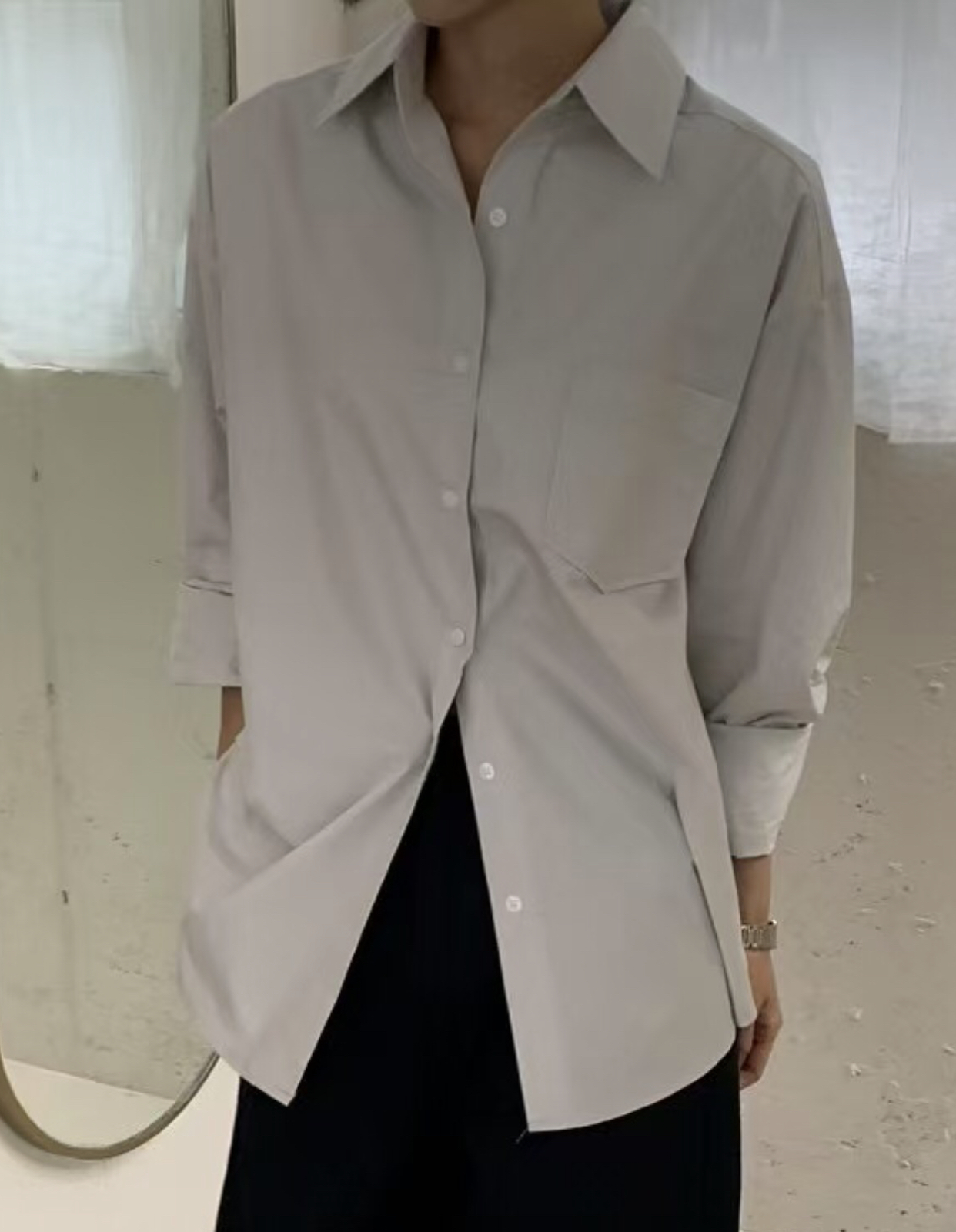 HANDER韓國直郵㊣東大門實拍女裝新款熱賣人氣時尚襯衫蕾絲衫HANDER襯衫/蕾絲衫圖色2
