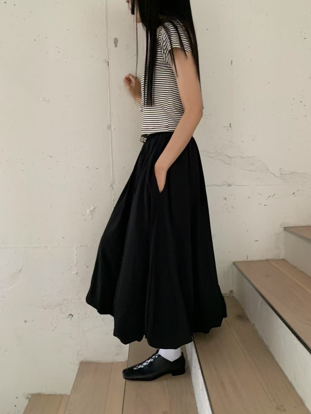 HANDER韓國直郵㊣東大門實拍女裝新品休閑25春夏時尚熱賣長裙HANDER長裙