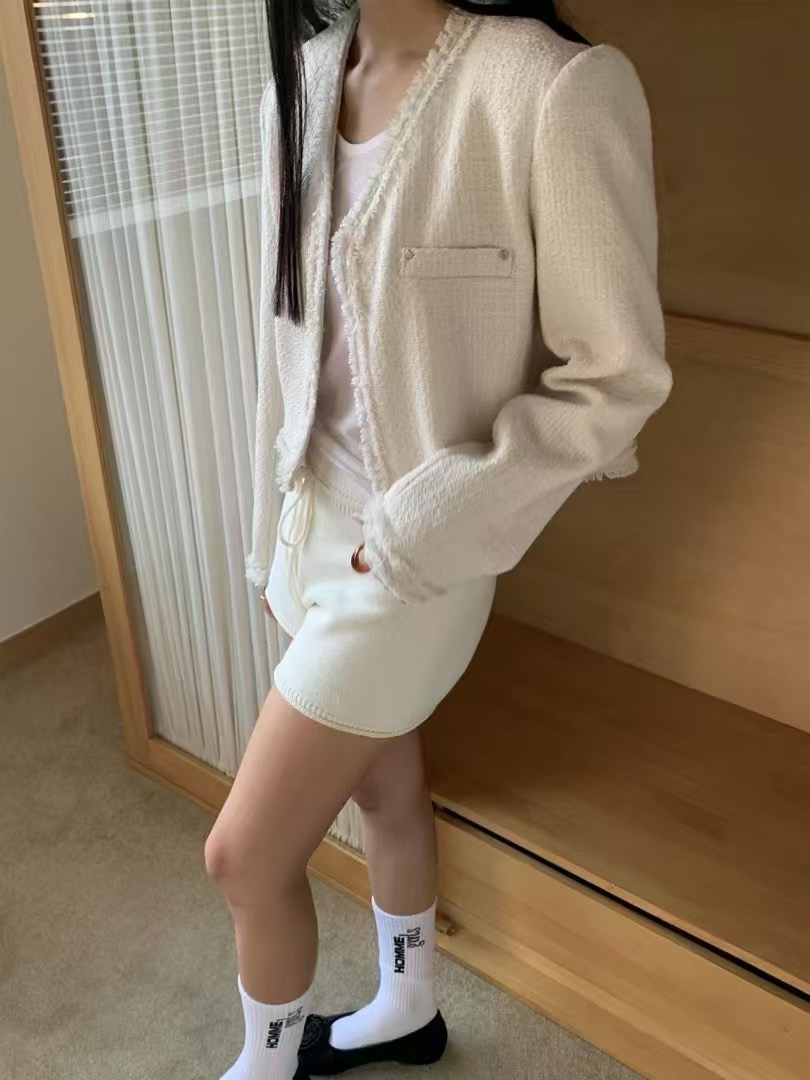 HANDER韓國直郵㊣東大門實拍女裝新款時尚25春夏推薦夾克花呢HANDER夾克